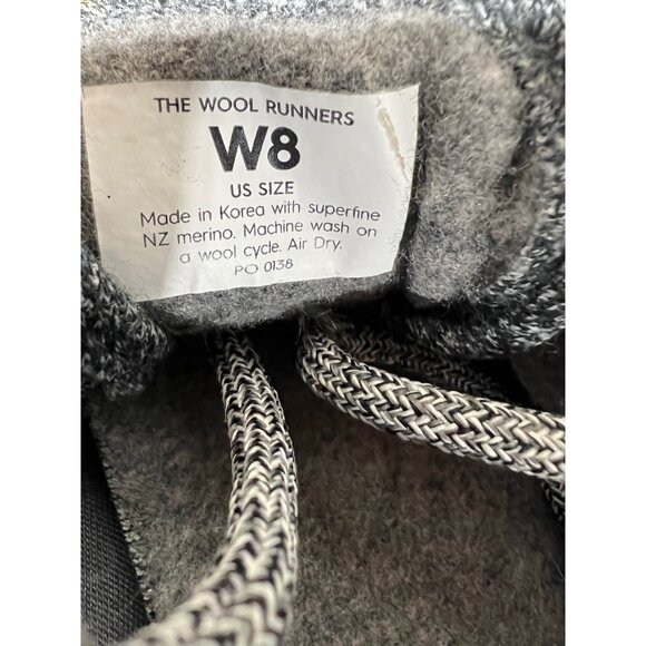 All Birds The Wool Runners Grey Marino Wool Running Shoes Women's Size 8 - Picture 7 of 7